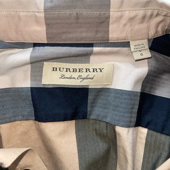 Burberry Check Button Shirt L - Picture 2 of 6